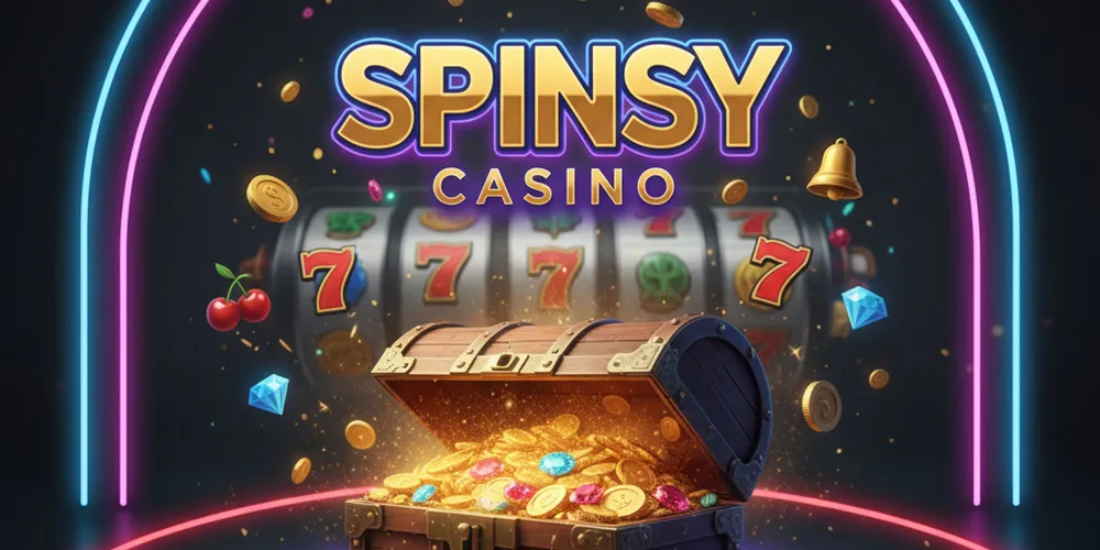 Cofre del tesoro con temática de casino.